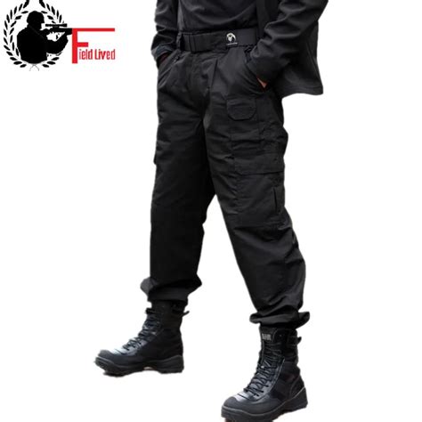 Combat Tactical Army Military Black Baggy Cargo Pants Mens Sweatpants