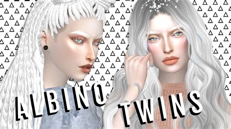 The Sims Create A Sim Albino Twins Cc List Youtube