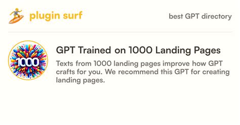 Gpt Trained On 1000 Landing Pages Gpt Information Latest Updates