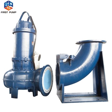 Non Clogging Centrifugal Submersible Sewage Drainage Sludge Pump With Optional Extra Agitator