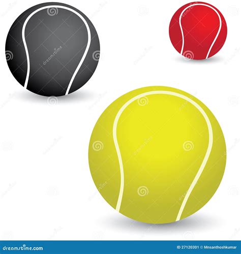 Illustration Of Beautiful Colorful Tennis Balls Stock Vector