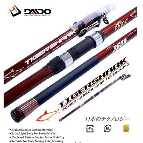 Jual Joran Pasiran Surf Daido Tigershark Carbon Telescopic