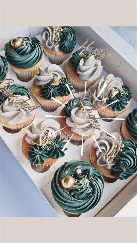 Elegant Green Wedding Cupcake Ideas