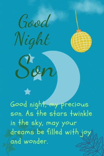 Good Night Son Heartwarming Goodnight Wishes In Form All