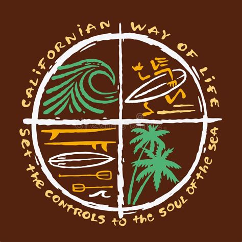 Californian Way Of Life Stock Vector Illustration Of Beach 286592625