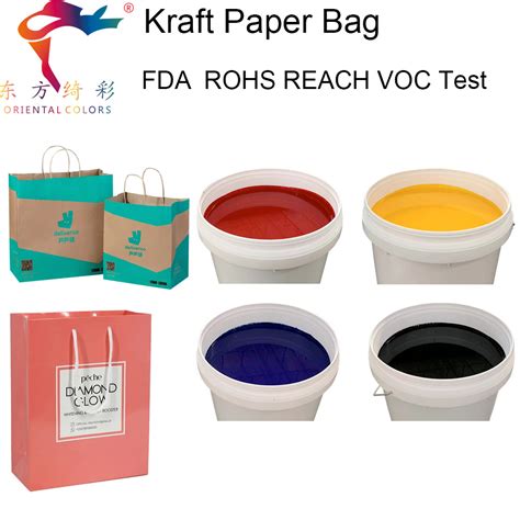 Kraft Paper Bag Water Based Flexo Print Sublimation Ink China Paper