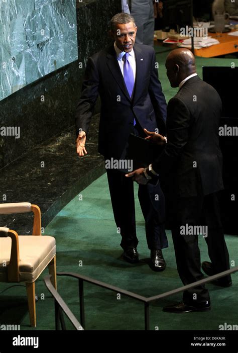 U S President Barack Obama Delivers An Address At The United Nations General Assembly At Un