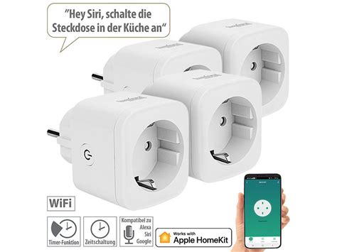 Luminea Home Control Elesion Steckdose Er Set Wlan Steckdosen Apple