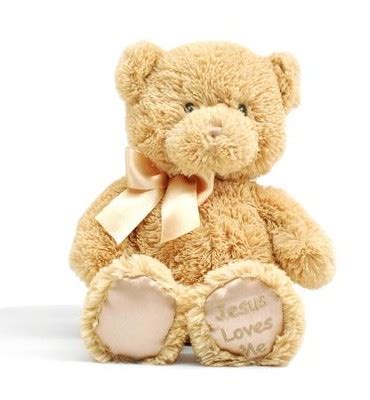 Jesus Loves Me Lullaby Teddy Bear, Tan by GUND - Christianbook.com