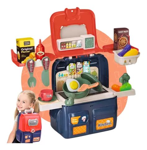 Cozinha Infantil Completa Brinquedo Chef Mochila Maleta MercadoLivre