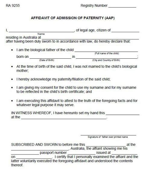 Australian Affidavit Template Free Templates And Legal Tips