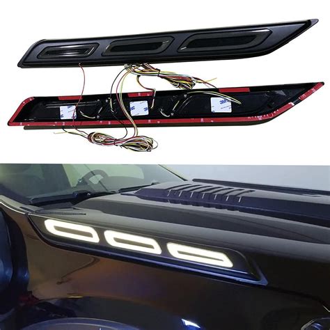 Buy Jhchan Led Drl Daylight Daytime Running Lights Turn Signal Hood