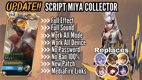 New Update Script Skin Miya Collector No Password Full Effect Voice