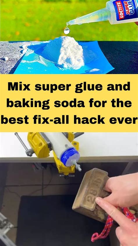 Mix super glue and baking soda for the best fix-all hack ever | Super glue, Baking soda ...