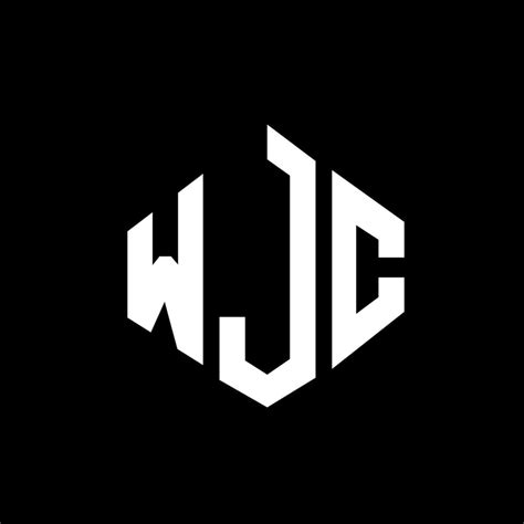 diseño de logotipo de letra wjc con forma de polígono. wjc polígono y ...