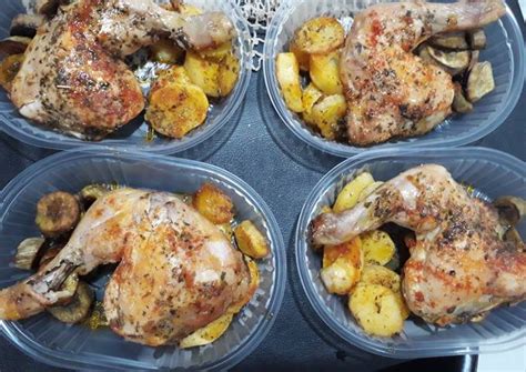 Pata Y Muslo Al Horno Con Verdura Receta De Alejandra Fernandez Cookpad