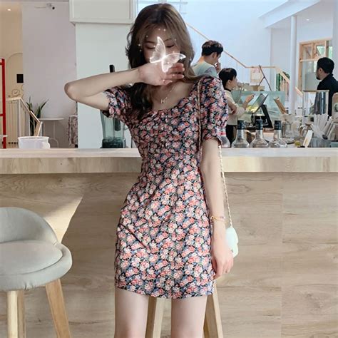 Jual A Line Dress Mini Dress Korean Style Wanita Lengan Gaun Wanita