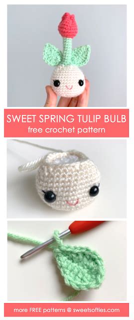 Sweet Spring Tulip Bulb Amigurumi Free Crochet Pattern Sweet Softies