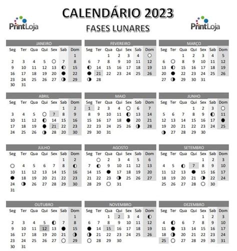 Calendario 2023 Fases Da Lua E Feriados Pdf To IMAGESEE