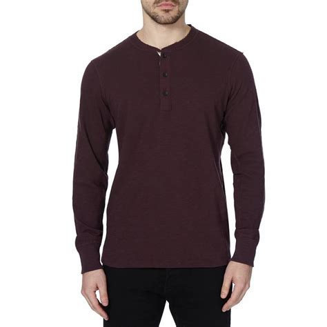 Mens Mahogany Classic Henley Brandalley