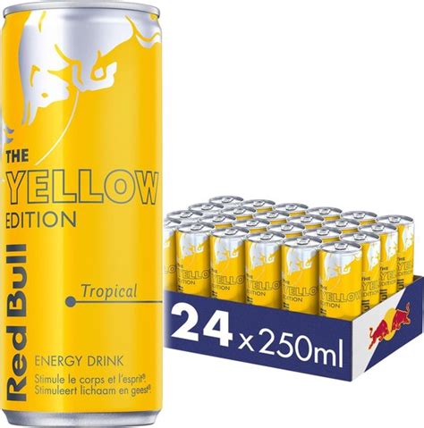 Red Bull Yellow Edition Energiedrank Met De Smaak Van Tropisch Fruit 24 X 25cl Bol