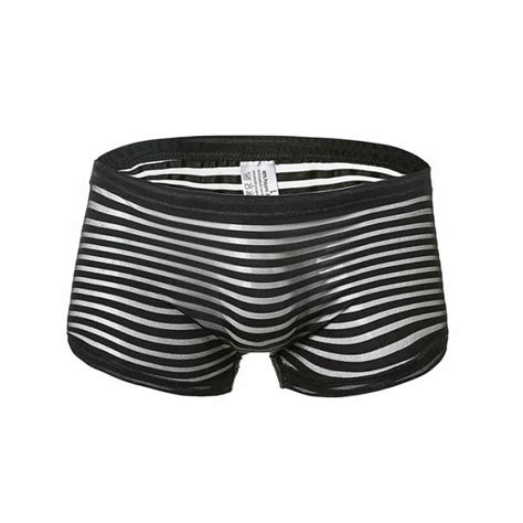 Sous V Tement Mode Boxeurs Transparents Hommes Sexy Maille Pure Sous