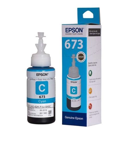 Epson 673 Cyan Ink Genuine Bottle 70 Ml C13T673200