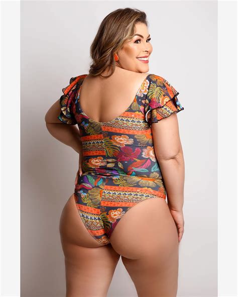 Riachuelo Mai Body Ciganinha Tropical Plus Size