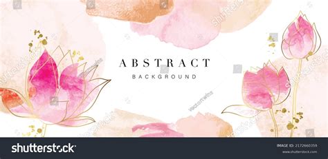 Spring Floral Watercolor Vector Background Luxury Stock Vector Royalty