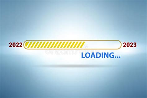 Concepf Of The Year Loading With Progress Bar Stock Illustration