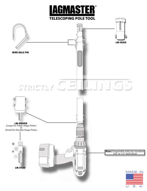 Lagmaster Fastener Pole Strictly Ceilings Racine Wisconsin