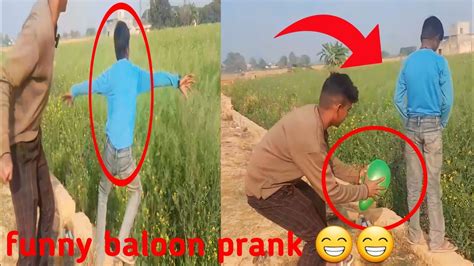 Funny Balloon Bilast Prank In Public I 😁😁balloon Prank In Funny Video Youtube