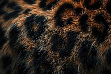 Premium Photo Close Up Black Leopard Spots Texture Design