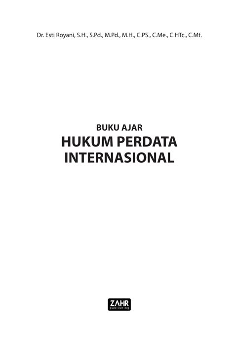 Pdf Hukum Perdata Internasional