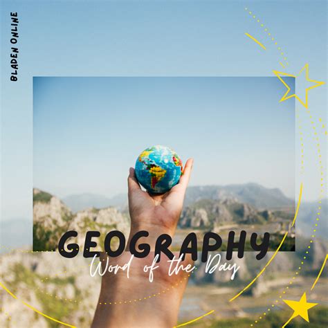 Word Of The Day Geography Bladenonline