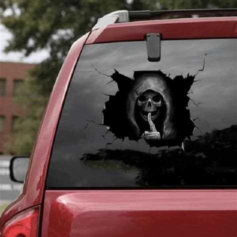 Halloween Skull Sticker Car Rear Windshield Horror Silent Atmosphere Decals Auto Window Wall