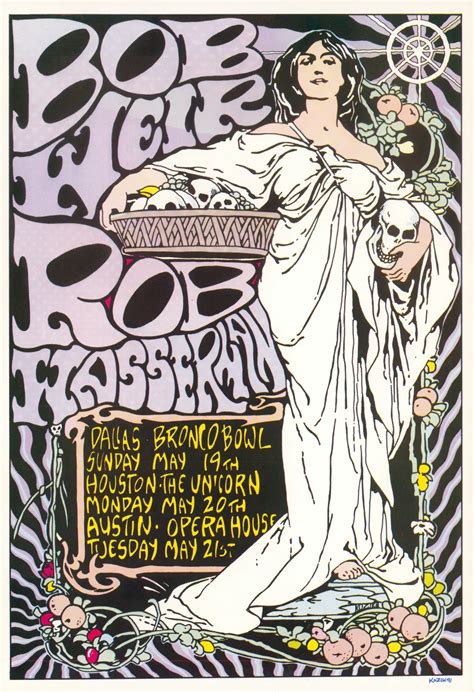 Bob Weir And Rob Wasserman Vintage Concert Poster From Bronco Bowl May