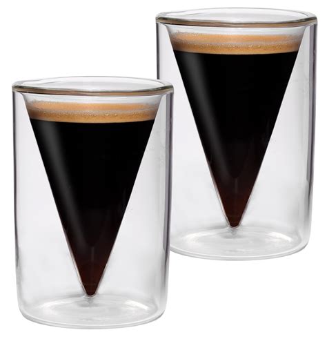 Set Of 2 70 Ml Double Walled Espresso Shot Glasses In And