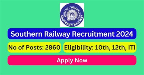 Southern Railway Recruitment 2024 2860 Apprentice Posts Apply Now