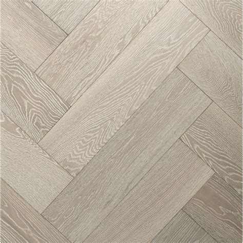 Norske Oak Scorpio Brushed Smoked White Oiled Engineered Herringbone Flooring