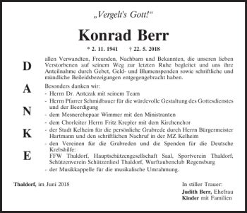 Traueranzeigen Von Konrad Beer Mittelbayerische Trauer