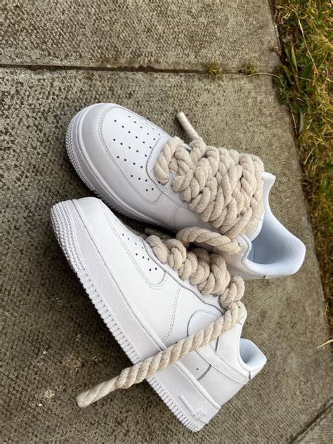 Rope Laces Af1 Custom Custom Air Force 1 Customnike Etsy Uk