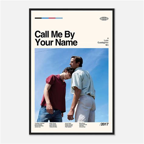 Call Me By Your Name Poster , Luca Guadagnino, Retro Movie Poster - Citiesbox