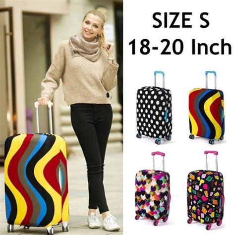 Jual Sarung Pelindung Koper Kain Motif Elastis Elastic Luggage Cover