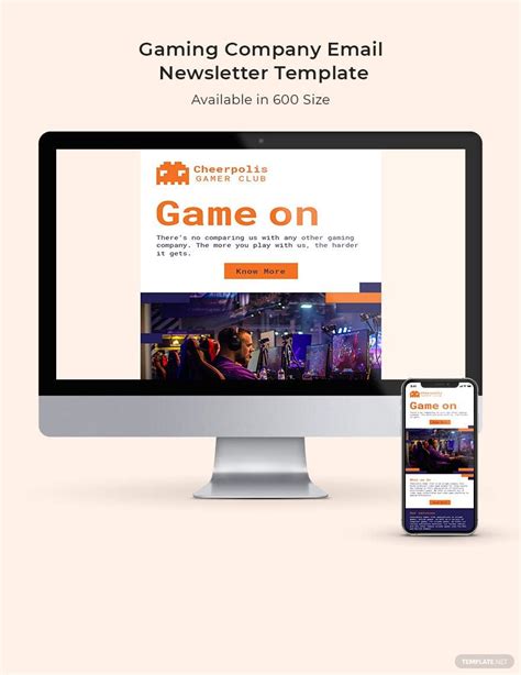 Gaming Company Email Newsletter Template In Psd Outlook Html