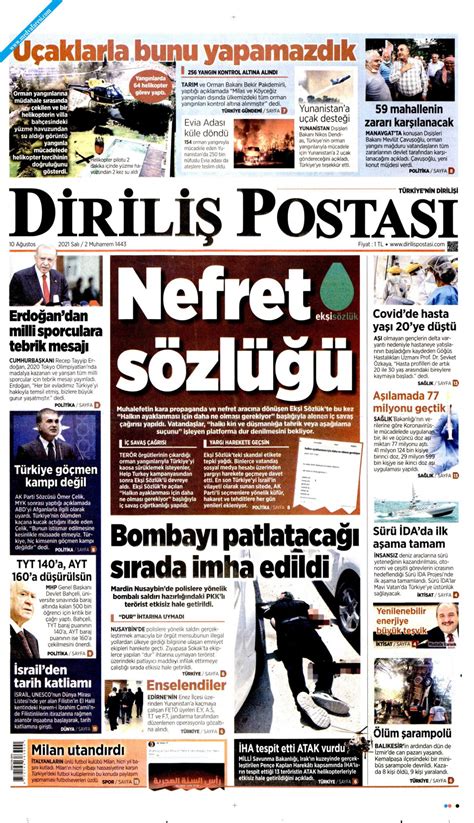 Dirili Postas Gazetesi A Ustos Sal