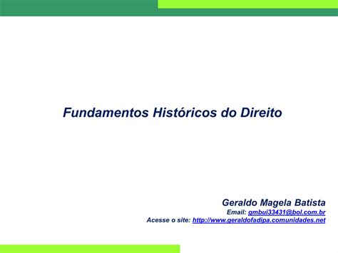 Fundamentos Hist Ricos Do Direito Ppt