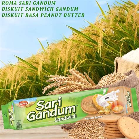 Jual Biskuit Sandwich Gandum Roma Sari Gandum Rasa Peanut Butter