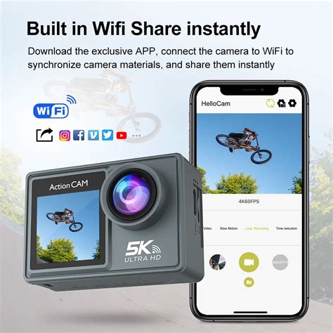 New 5k 30fps Action Camera Video Shooting Sport Cam With Wifi