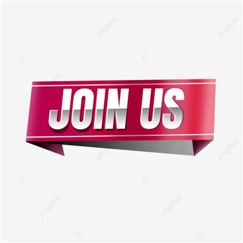 Join Us Label Join Us Join Banner Png Transparent Clipart Image And